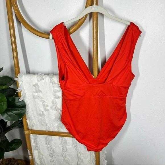 Andie The Mykonos One Piece Cherry Red Swimsuit sz XL